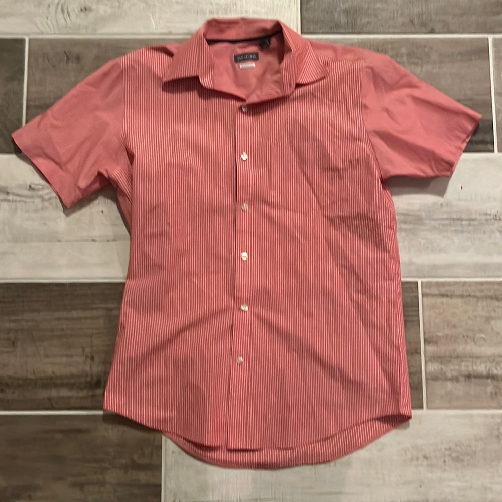 Striped button up polo